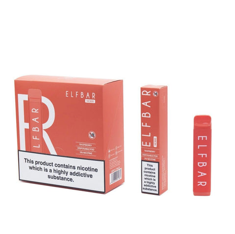 ELF Bar NC600 Disposable Vape Pod Box of 10-Raspberry Energy-vapeukwholesale