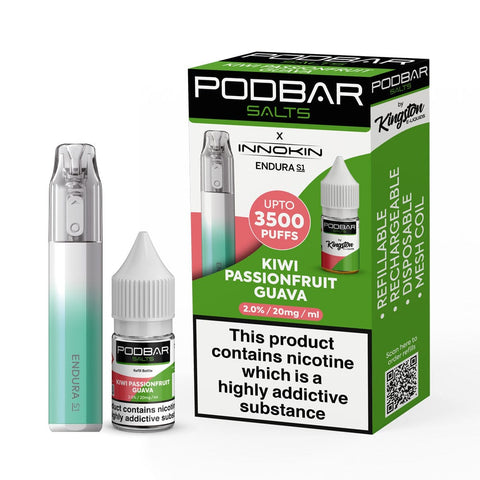 Podbar Salts + Innokin Endura S1 Pod Kit - Box of 5 - Vapeshopdistro